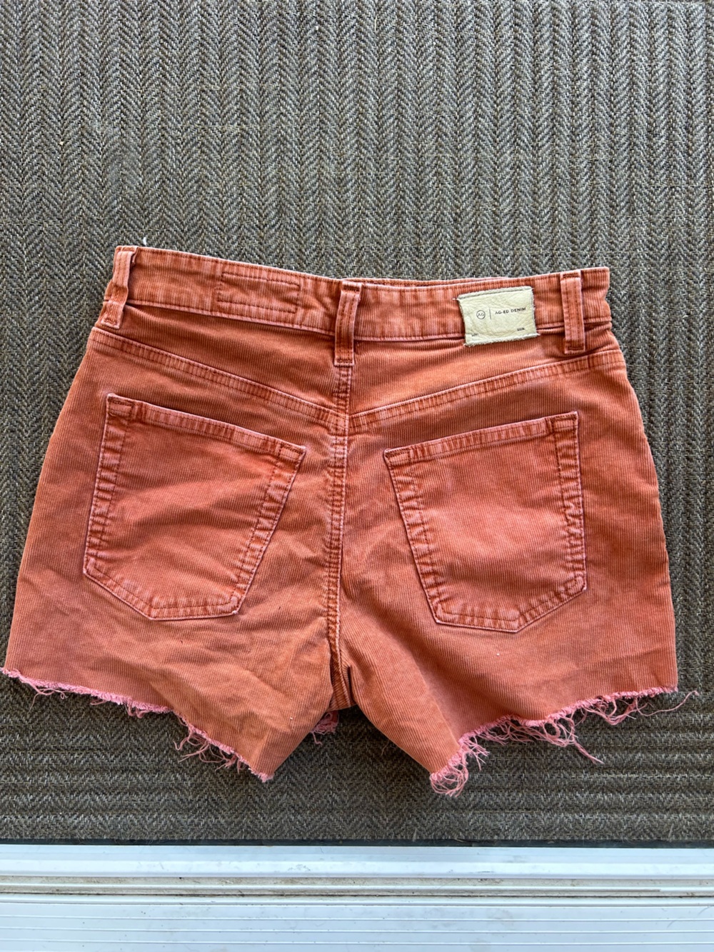 AG Women's Rust orange Denim Cutoff Shorts size 27